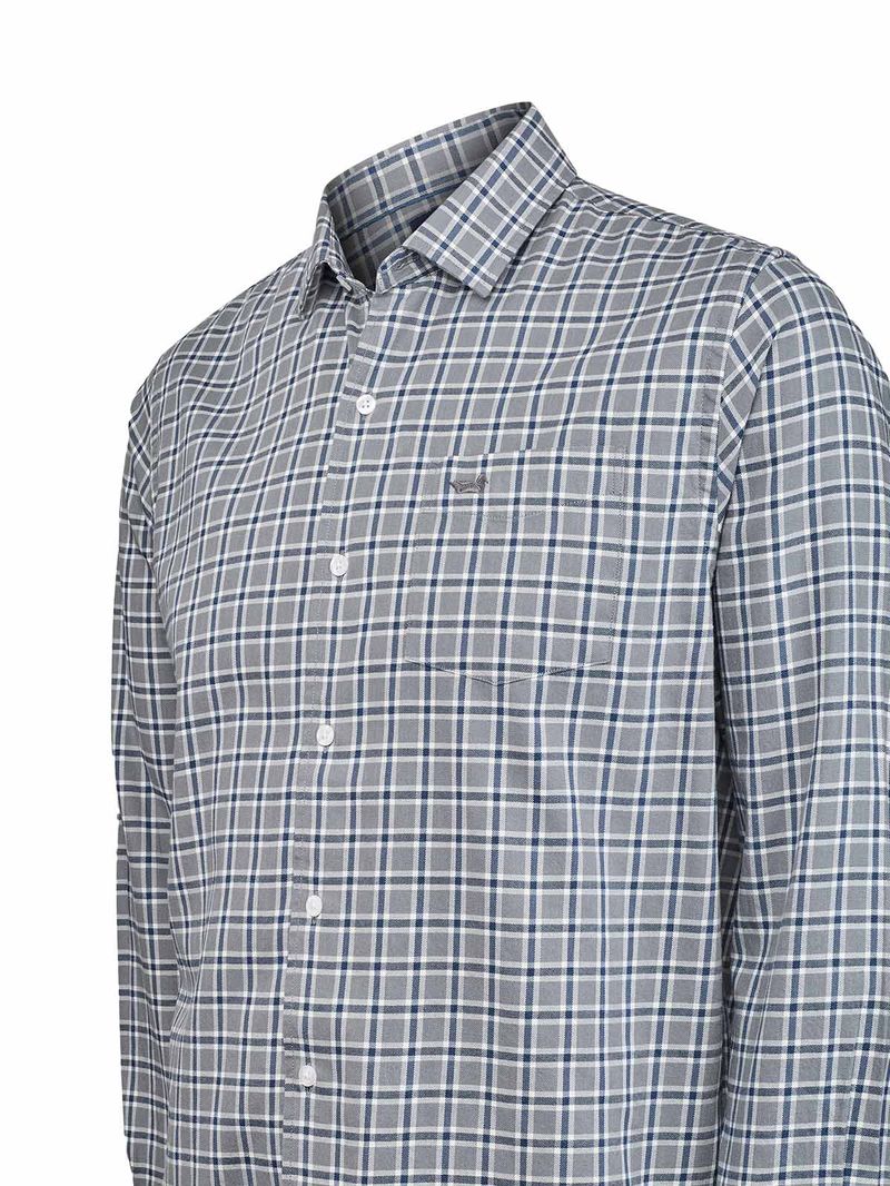 Camisa Algodón/Lana Hombre Wool Café Rockford