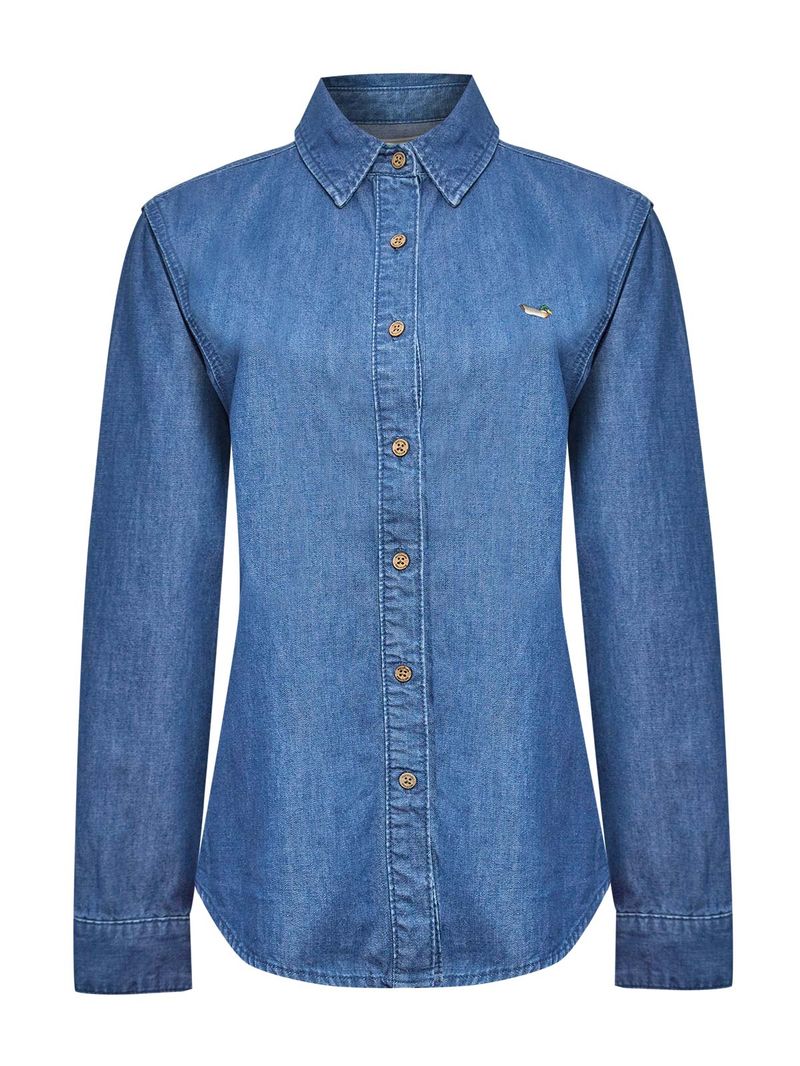 Blusa Algodón Mujer Blume Azul Rockford