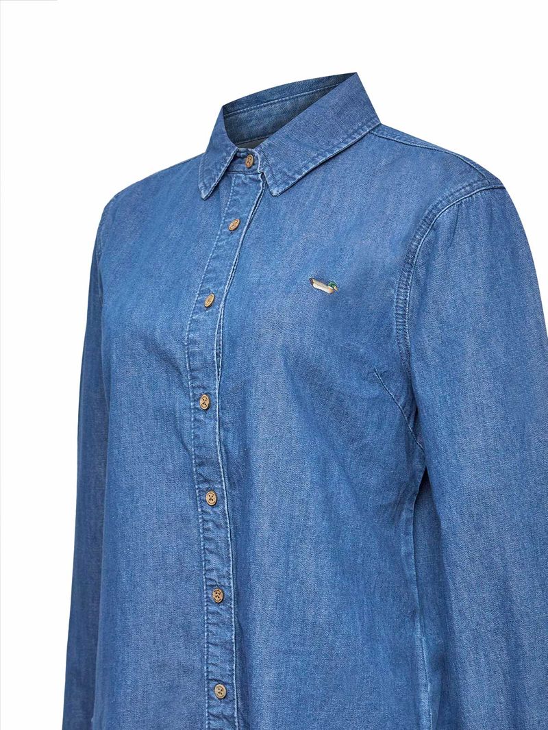 Blusa Algodón Mujer Blume Azul Rockford