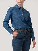 Blusa Algodón Mujer Blume Azul Rockford