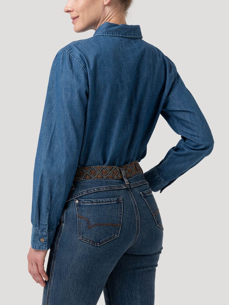 Blusa Algodón Mujer Blume Azul Rockford