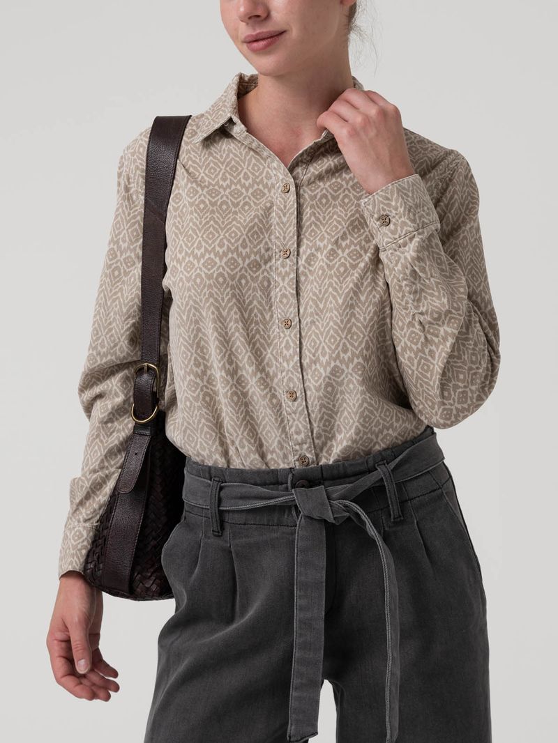 Blusa Algodón Mujer Genario Beige Rockford