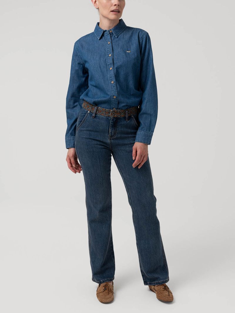 Blusa Algodón Mujer Blume Azul Rockford