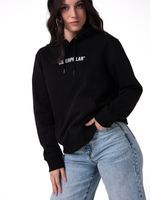 Polerón Con Gorro Mujer Fleece Caterpillar Negro