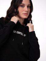 Polerón Con Gorro Mujer Fleece Caterpillar Negro