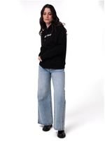 Polerón Con Gorro Mujer Fleece Caterpillar Negro