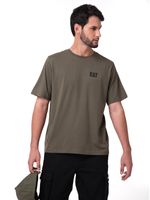 Polera Manga Corta Hombre Small Logo Verde CAT