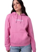 Polerón Con Gorro Mujer Fleece Caterpillar Rosa