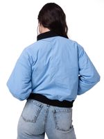 Chaqueta Manga Larga Mujer Nylon Bomber Celeste Cat