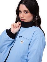 Chaqueta Manga Larga Mujer Nylon Bomber Celeste Cat