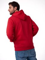 Polerón Con Gorro Hombre CAT Patch Full Zip Rojo Cat