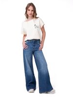 Jeans Wide Leg Mujer Denim Azul Cat