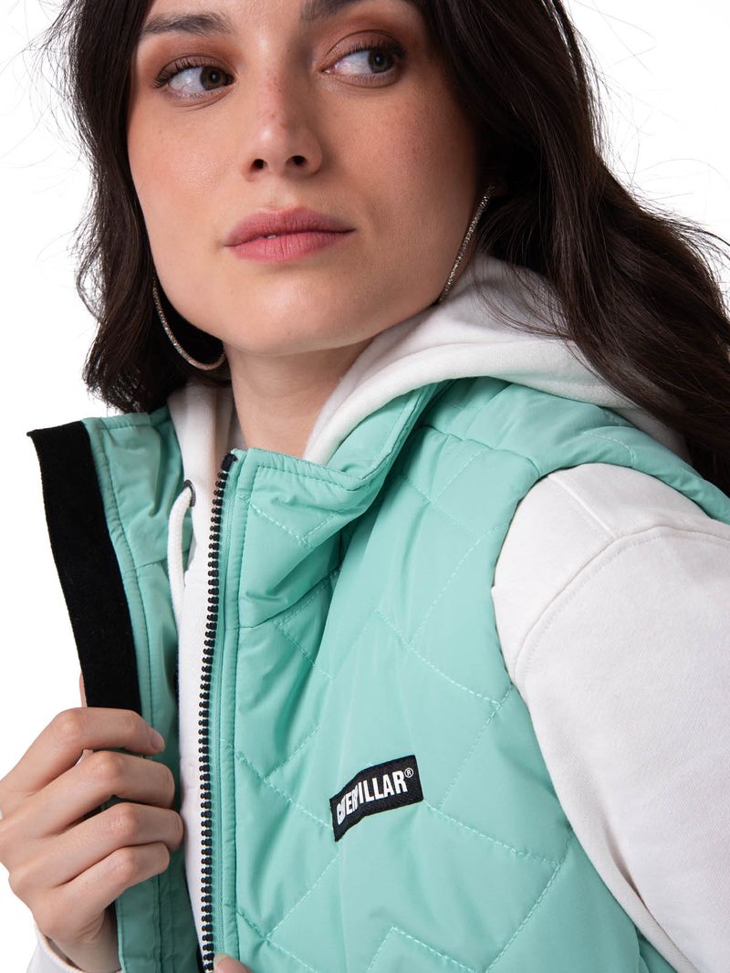 Parka Sin Mangas Mujer Mediumweight Verde CAT