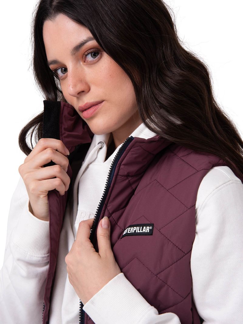 Parka Sin Mangas Mujer Mediumweight Burdeo CAT