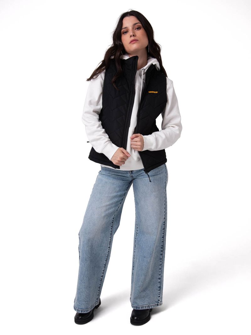 Parka Sin Mangas Mujer Mediumweight Negro CAT