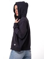 Polerón Con Gorro Mujer Patch Full Zip Negro Cat