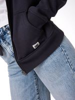 Polerón Con Gorro Mujer Patch Full Zip Negro Cat