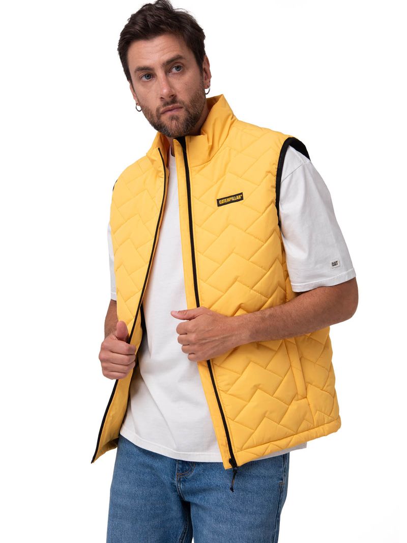 Parka Sin Mangas Hombre Mediumweight Insulated Amarillo Cat