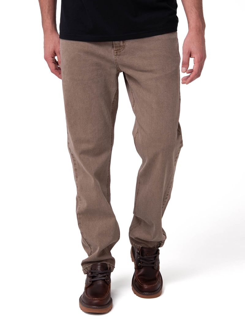 Jeans Rectos Mujer Confort Café Claro Cat