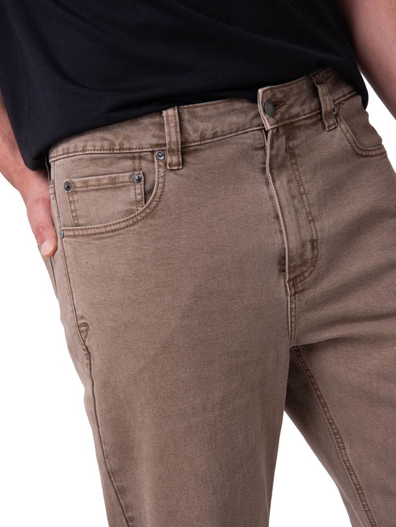 Jeans Rectos Mujer Confort Café Claro Cat