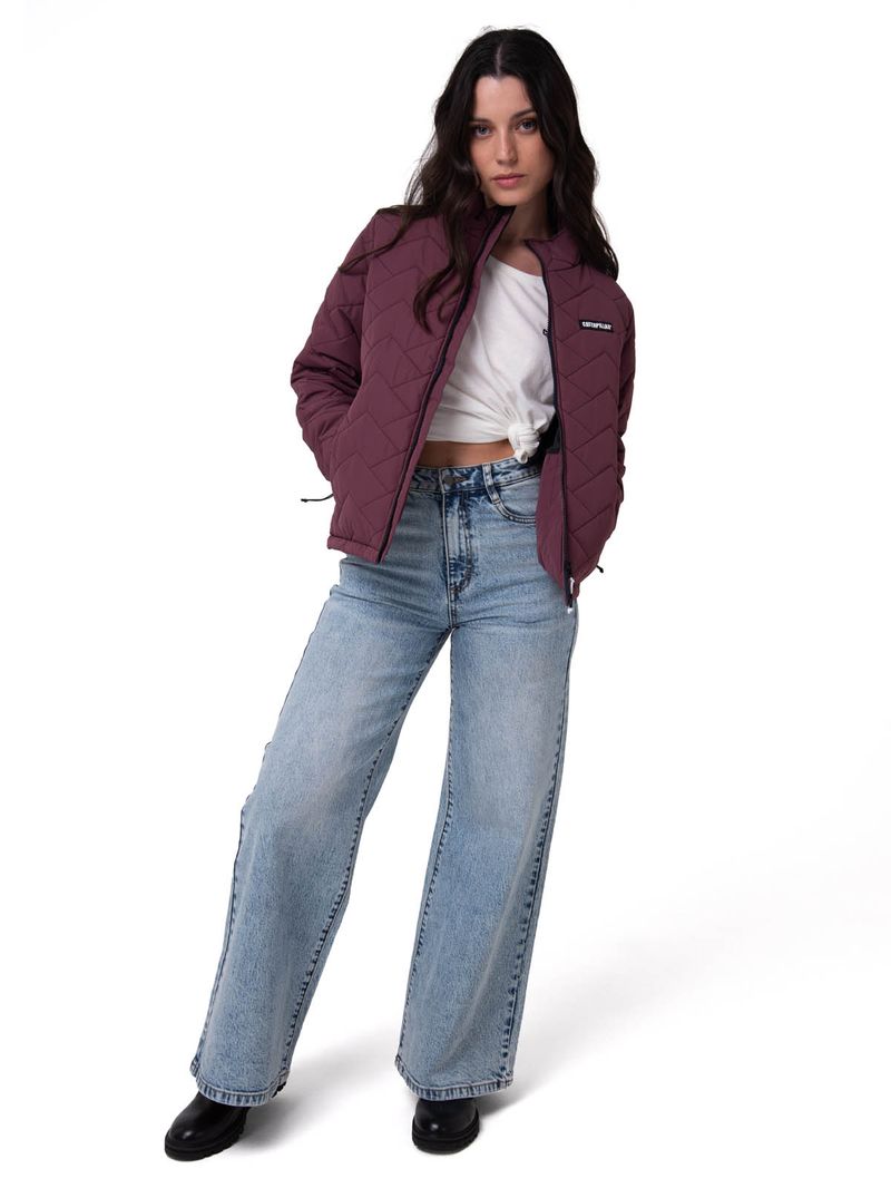 Parka Manga Larga Mujer Mediumweight Insulation Burdeo CAT