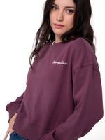 Polerón Mujer Relaxed French Terry Burdeo Cat