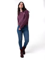 Polerón Mujer Relaxed French Terry Burdeo Cat