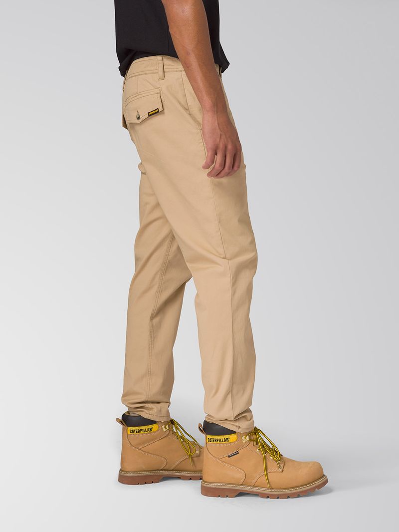 Pantalón Hombre Slim Tapered Chino Beige Cat