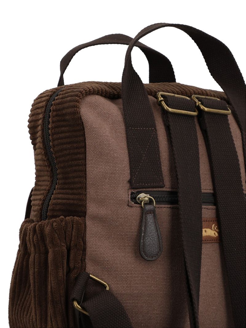 Mochila Textil Mujer Kawes Back Café Rockford