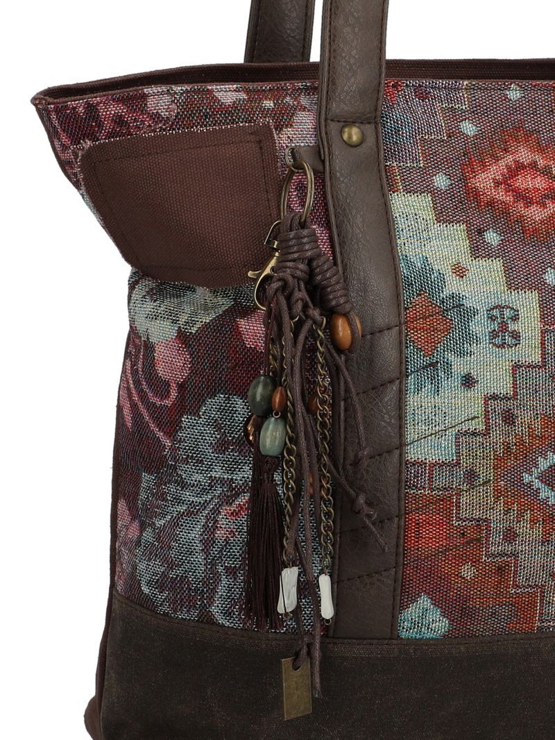 Cartera Textil Mujer Fauii Tote Café Rockford