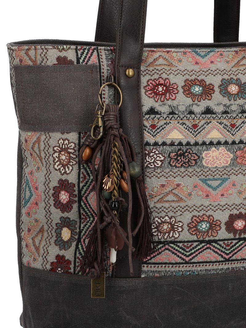 Cartera Textil Mujer Fauii Tote Gris Rockford