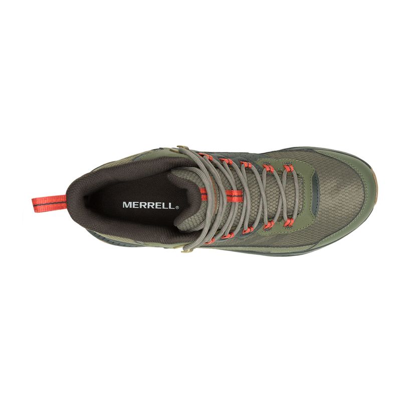Botín Hombre Speed Strike 2 Mid Waterproof Oliva Merrell