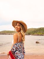 Gorro Mujer Az Hat Flores Café Azaleia