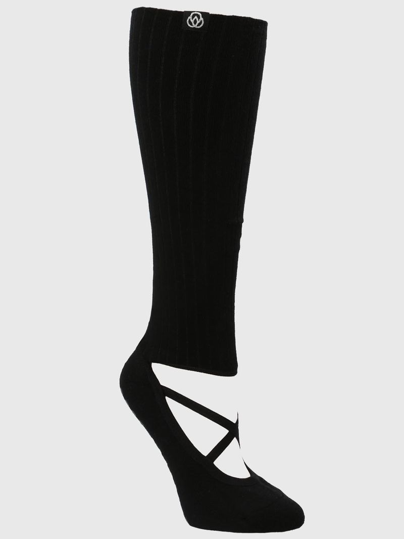 Calcetin Mujer Strap Grip Long Negro Bsoul