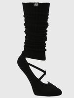 Calcetin Mujer Strap Grip Long Negro Bsoul