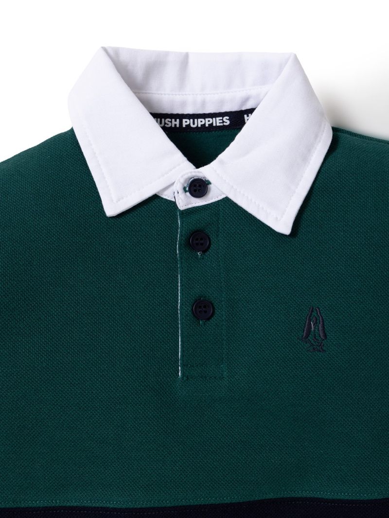 Polera Manga Larga Niño Chester Verde