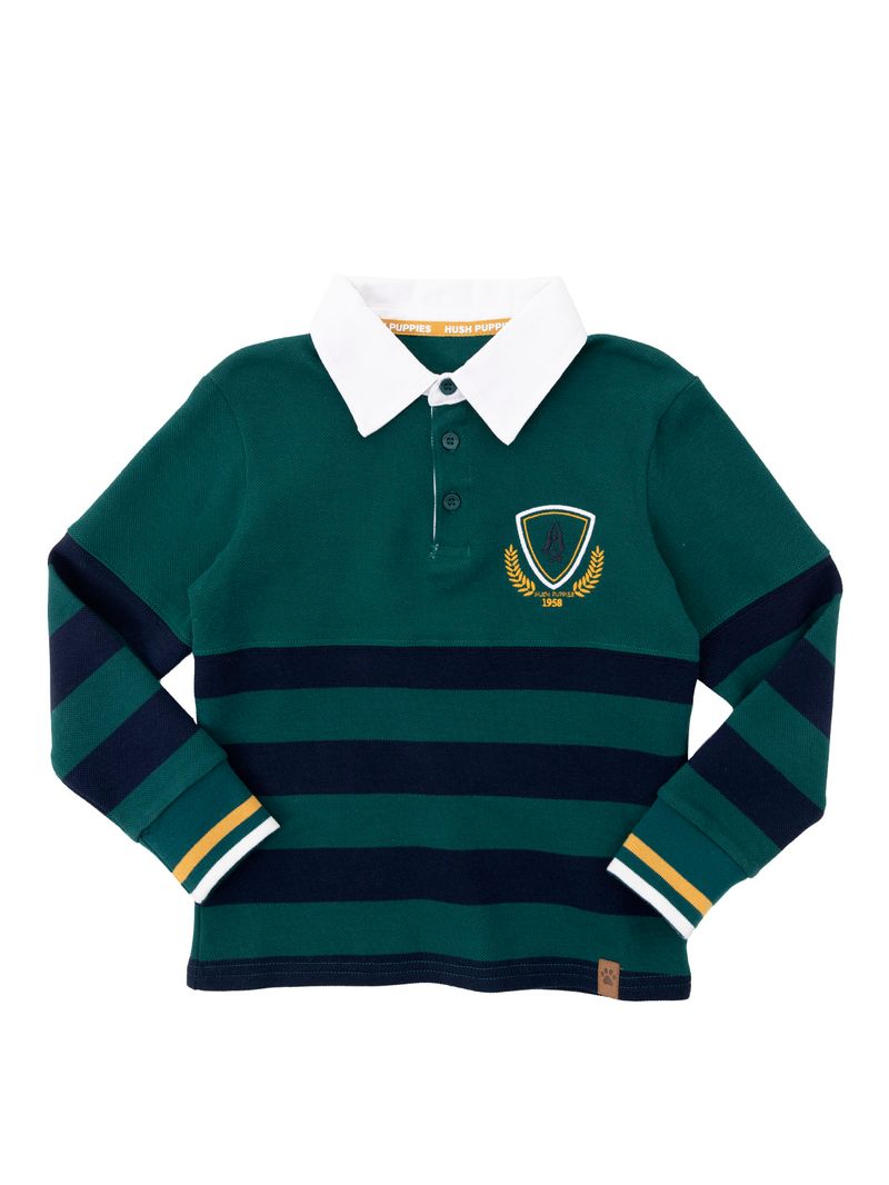 Polera Manga Larga Niño Chester Verde