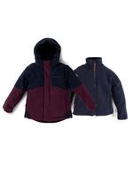 Parka Tres En Uno Waterproof Niña Optimus Rosado