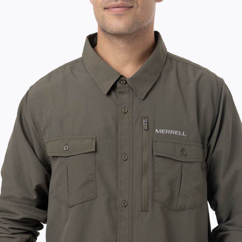 Camisa Manga Larga Hombre Kuskov Verde Merrell