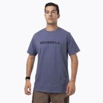 Polera Manga Corta Hombre Logo Tee Azul Merrell