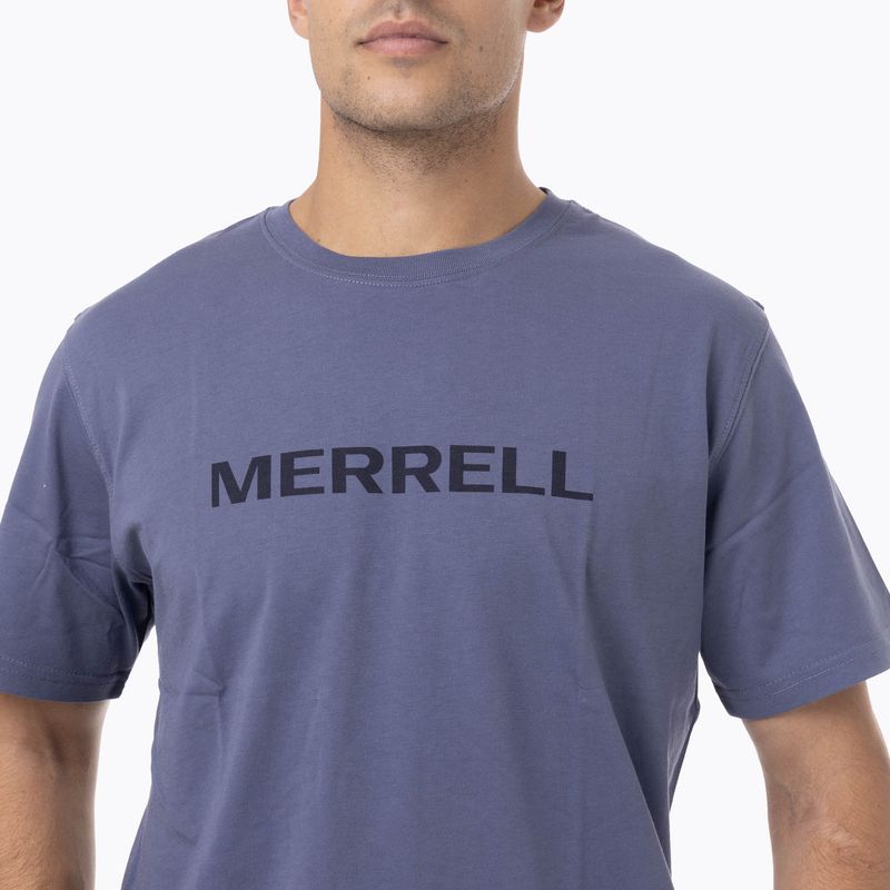 Polera Manga Corta Hombre Logo Tee Azul Merrell