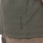 Polera Manga Corta Hombre Logo Tee Verde Merrell