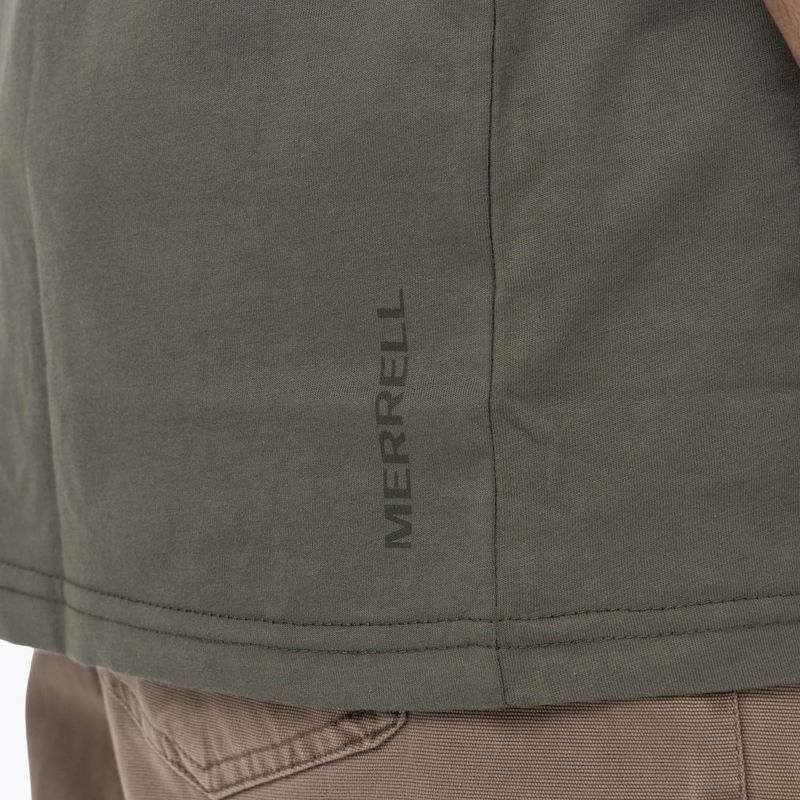 Polera Manga Corta Hombre Logo Tee Verde Merrell