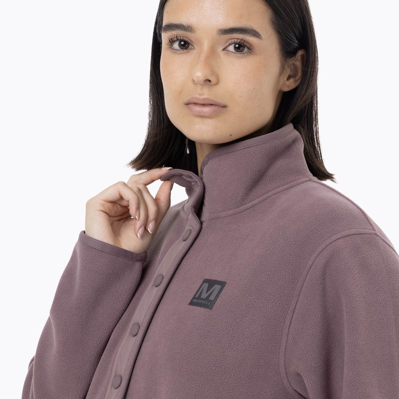Polar Mujer Deches Snap Microfleece  Morado Merrell