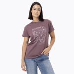 Polera Manga Corta Mujer Big Print Morado Merrell