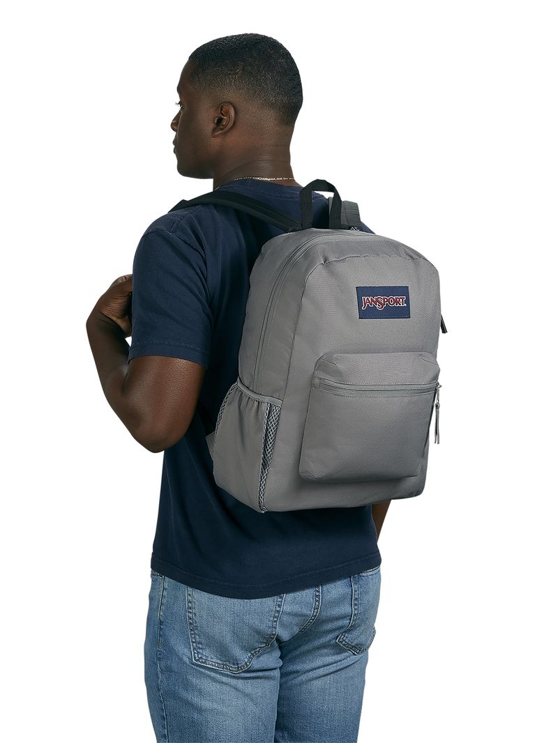 MOCHILA JANSPORT CROSS TOWN GRIS