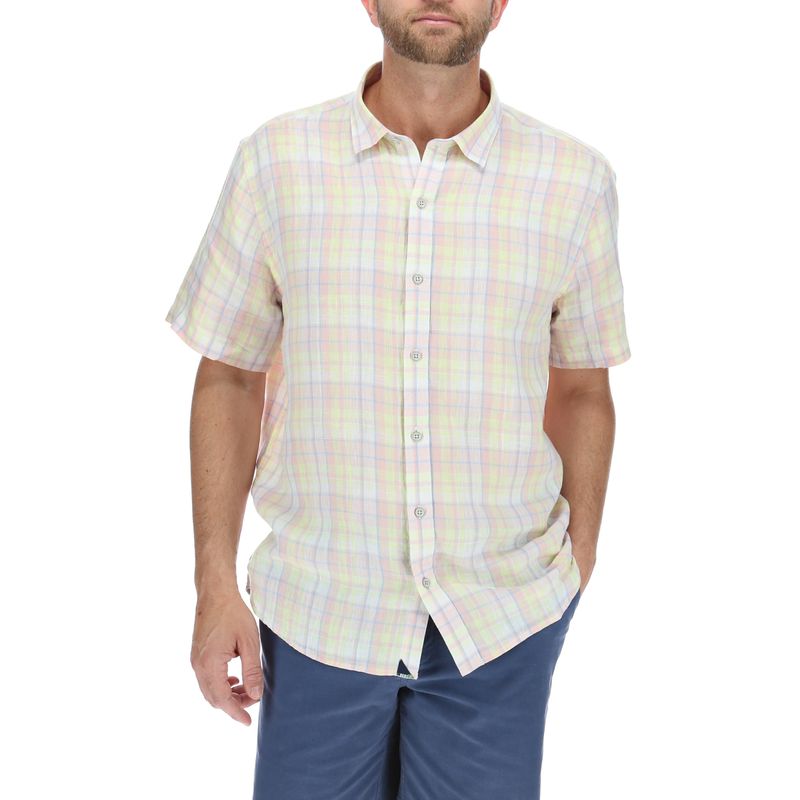 Camisa-Hombre-Linen-Plaid