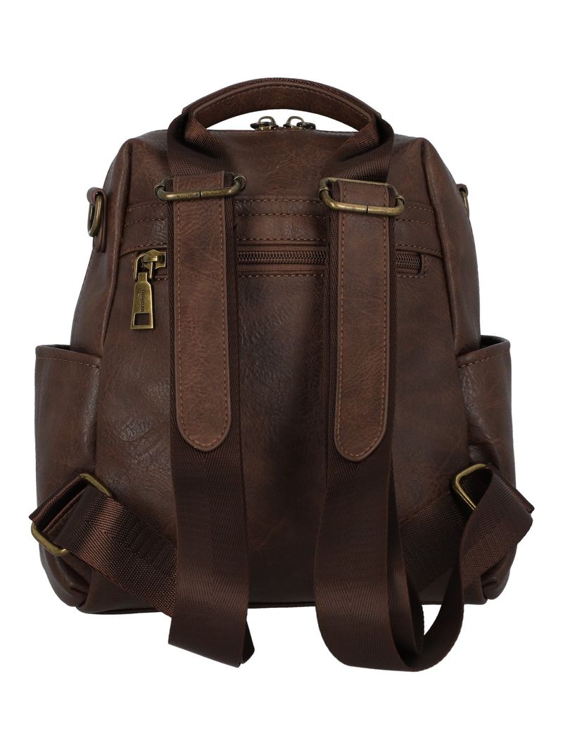 Cartera Mochila Mujer Paola Backbag Café Azaleia