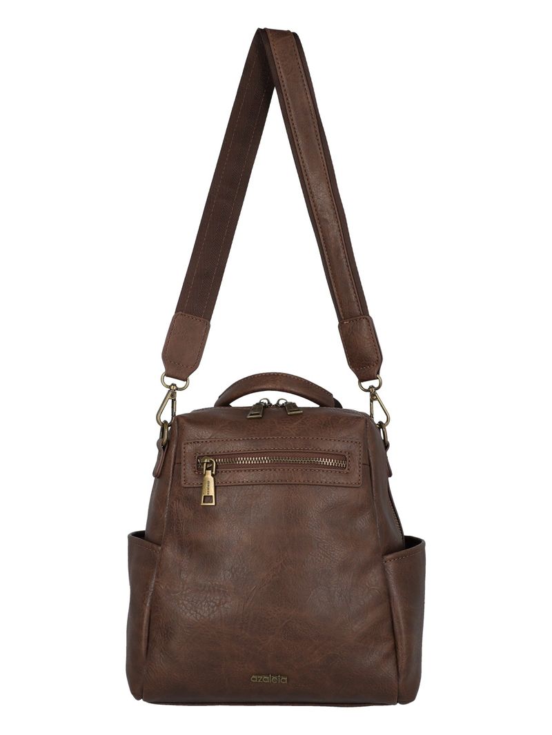 Cartera Mochila Mujer Paola Backbag Café Azaleia