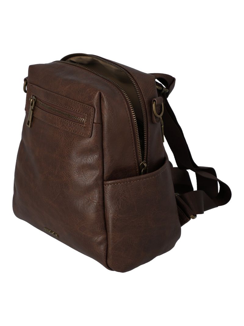 Cartera Mochila Mujer Paola Backbag Café Azaleia